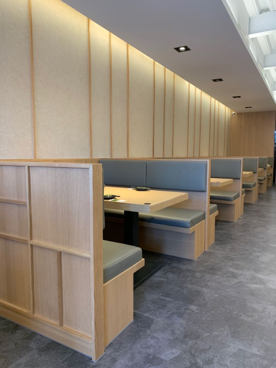 Supporting facilities booth seating