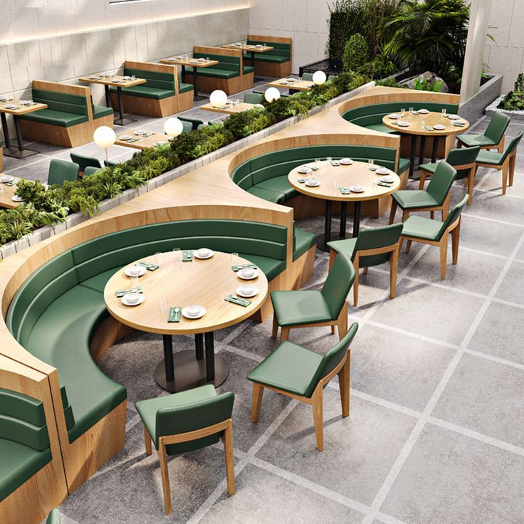 Curved Restaurant Booths3