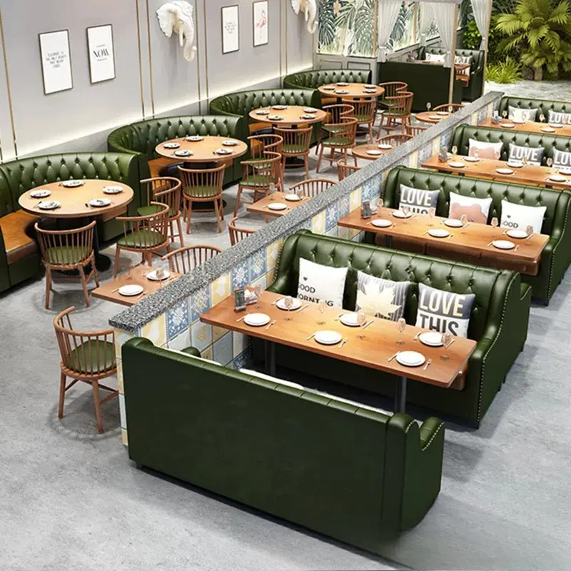 Single Row Restaurant Booths-2