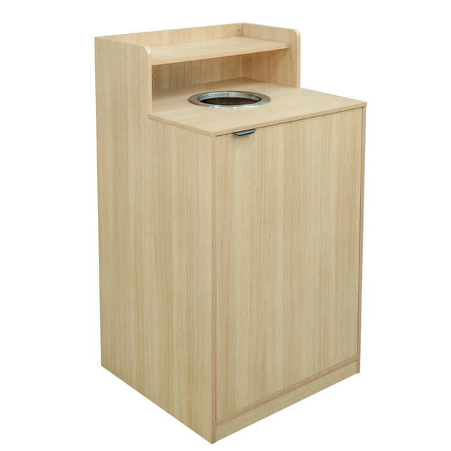 Trash Cabinet with Upper Tray Shelf 