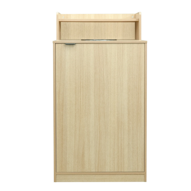 Trash Cabinet with Upper Tray Shelf 